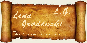 Lena Gradinski vizit kartica
